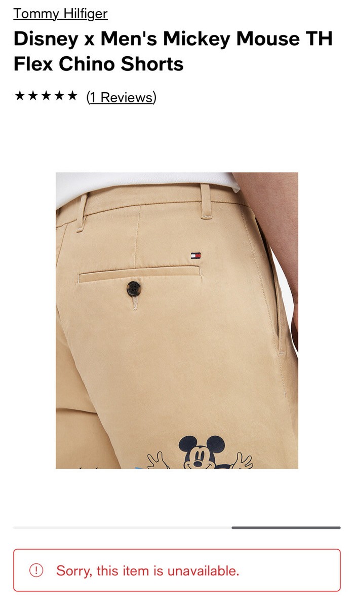  X DISNEY 100 ミッキーマウスチノパンツ TOMMY X DISNEY 100 ミッキーマウスチノパンツ