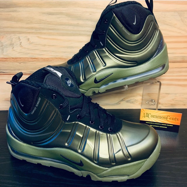 Nike Air Bakin Posite Men's Foamposite Boots Size 9.5 Olive Black NEW 618056-200 | eBay