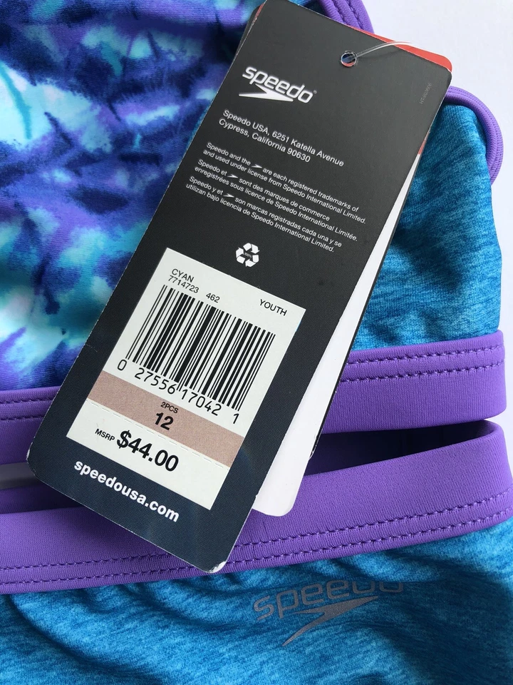 Speedo, Conjunto Corto Bikini Niño Dos Piezas Niña, Talla 12 Foto 3 de 4