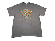 Reno Motorcycle Rally T Shirt Mens XL Gray Double Side Graphic Eagle 2014 Y2K