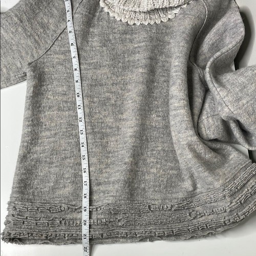 Anthropologie Sleeping on Snow Meribel Gray Cowl Neck Wool Blend Sweater Size M - Picture 13 of 15
