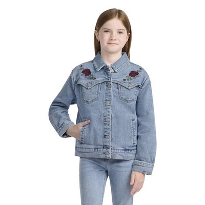 Levi's Girls' Western Trucker Denim Jacket - Light Wash L