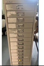 Bisley 15-Drawer Filing Cabinet Storage Office workshop 