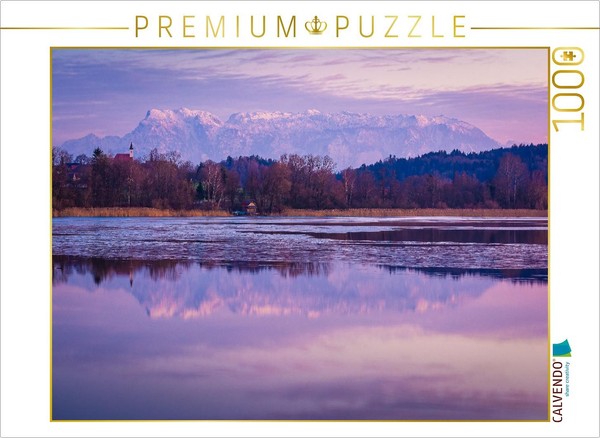 Calvendo Puzzle Winter At Lake Abtsdorf | 1000 Pieces, Finished Size 25.2 × 18.9-image