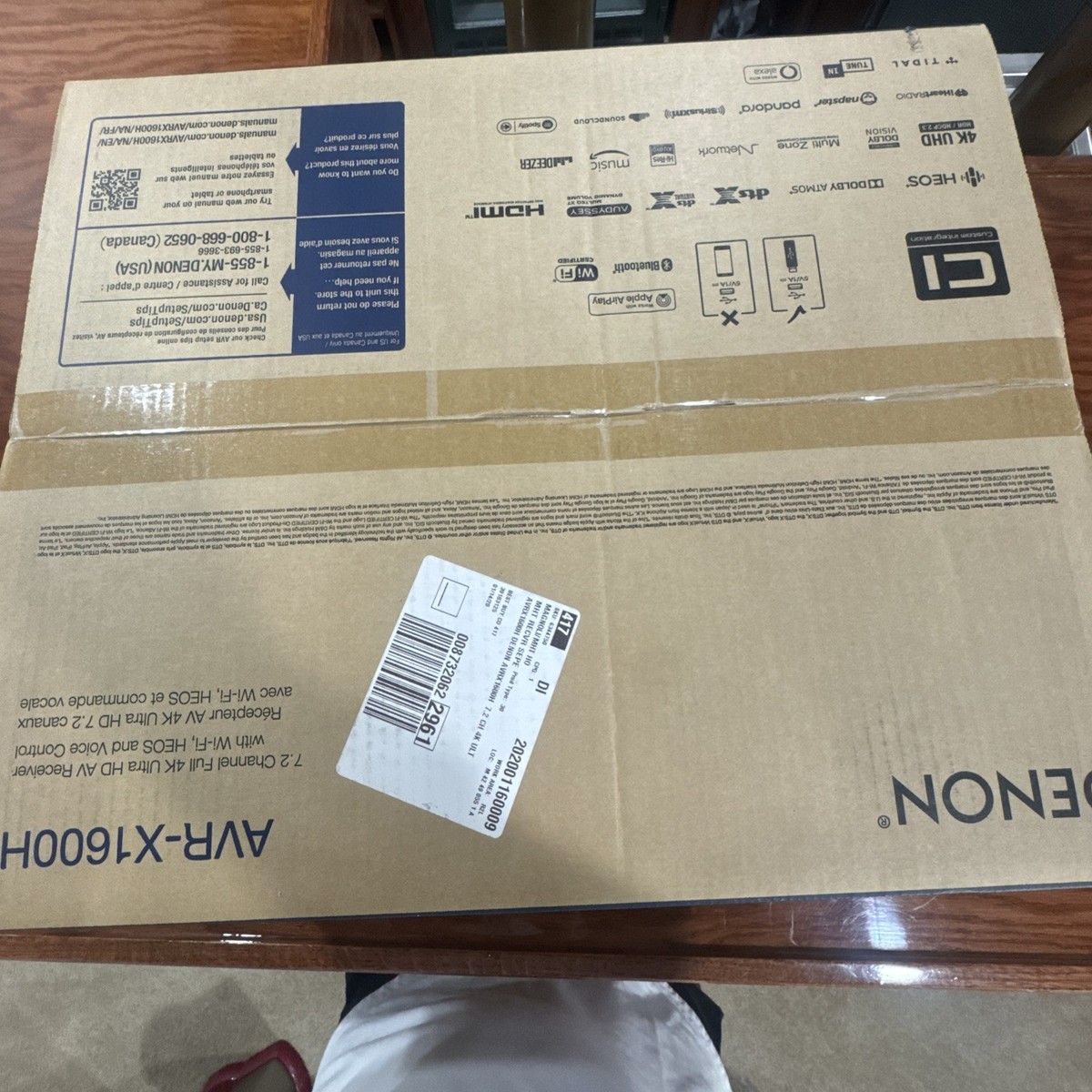 Denon AVR-X1600H 7.2 Channel 4K Ultra HD AV Receiver. NEW. | eBay