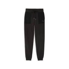 PUMA Her Comfort HighWaist Drawstring Sweatpants Womens Black Casual Athletic Bo