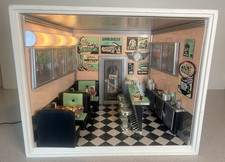 American Girl Minis AG Illuma Room Diner With NEW Adaptor & 4 Feet