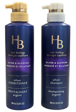 Hair Biology Silver and Glowing Purple Shampoo Conditoner Silver Gray 12.8oz