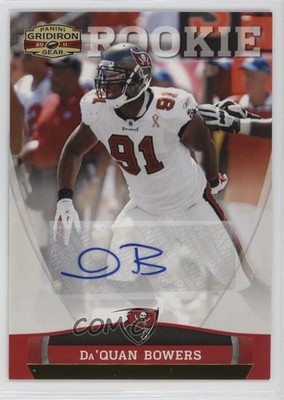 2011 Gridiron Gear Gold Signatures /299 Da'Quan Bowers #166 Rookie Auto RC 17b2