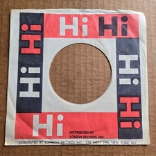 HI Records Company Sleeve 45 7" London Black Red