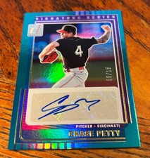 2025 PANINI DONRUSS BASEBALL CHASE PETTY TEAL FOIL SP AUTO #SG-CPT 09/15