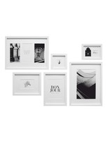 Deknudt S46YK1 WALL photo wall with 6 white wood frames./ S46YK1WALL