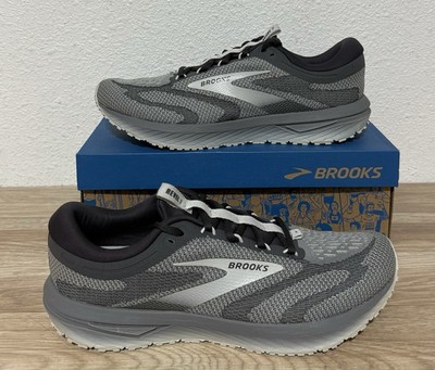 Brooks Revel 7 Gray Men's 11.5 Balanced Cushion Road Running Shoes Sneakers