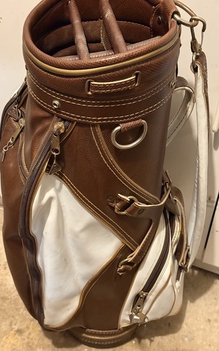 Vintage Daiwa Coach Collection Golf Bag 6-way Divider Brown White No Cover - Picture 6 of 13