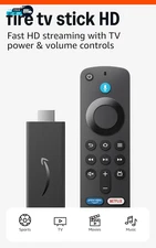 Fire TV Stick HD (Newest Model), Free and Live TV, Alexa Voice Remote