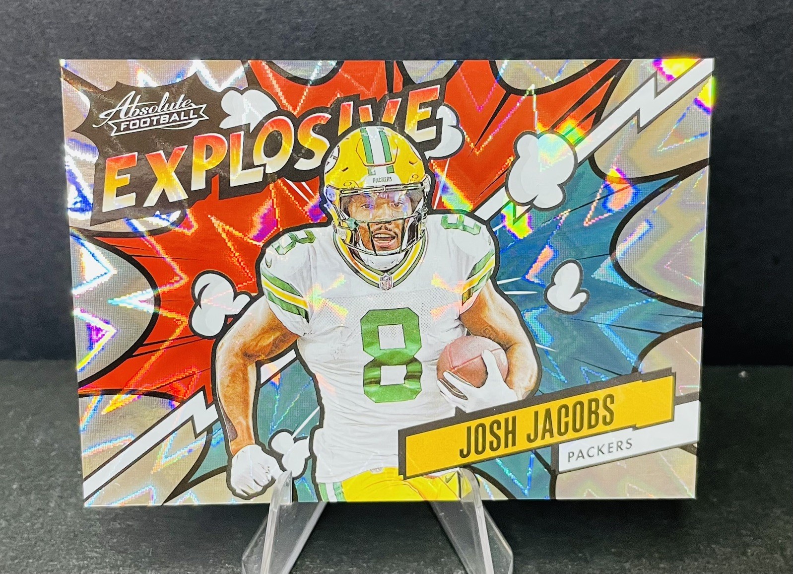 JOSH JACOBS 2024 ABSOLUTE FOOTBALL EXPLOSIVE CASE HIT SP PACKERS Q2893