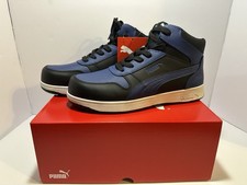 PUMA Safety Men's Frontcourt Mid Composite Toe Work Boot Blue/Black Sz 8.5
