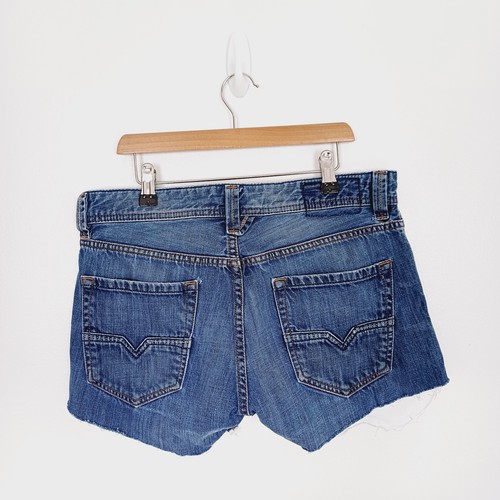 Pantalones Cortos Diesel Larkee Cintura 30 Azul Denim Daisy Dukes Reelaborados Cortes - Imagen 6 de 15