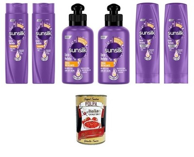 Sunsilk 2x Shampoo 250ml,2x Balsam 200ml, 2x Detangling Cream 200ml+Polpa 400g