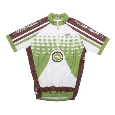 LIDER Herren Radtrikot weiß & grün S Kurzarm 1/4 Reißverschluss Sportbekleidung