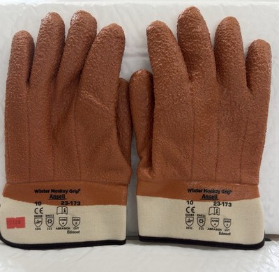 Ansell Winter Monkey Grip Gloves XL  size 10