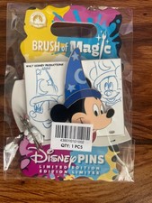 Sorcerer Mickey Brush of Magic Pin Disney LE 3750 Disney Store Sorcerer Hat