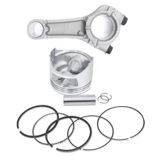 New Piston and Rings Pin Clips Set Connecting Rod Compatible With Honda GXV390