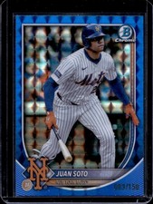 2025 Bowman Chrome Juan Soto Blue Geometric Refractor #/150 Mets
