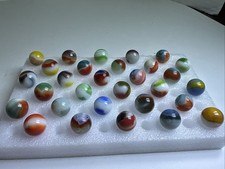 348 Awesome Mixed Lot Of 30 Vintage Vitro Agate Marbles