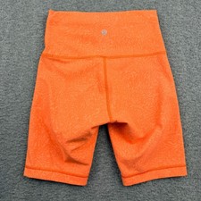 Lululemon Align High-Rise Short 8" Orange Embossed Pattern Size 4