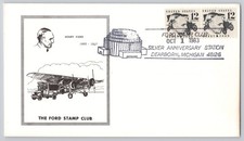 Dearborn, MI — Ford Club Silver Anniv cancel, portrait stamps, — 1983 — 12¢