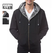 Pro Club Men's Heavyweight Pile Full Zip Hoodie