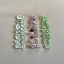 Genuine Beach Sea Glass Purple Sky Blue Pistachio Surf-tumbled Mendocino CA