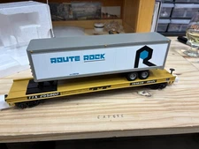 MTH Premier Rock Island Flat Car w 40' Trailer 20-95419