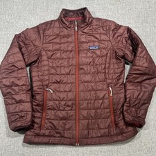 Patagonia Nano Puff Jacket Woman  s Small Red Maroon Primaloft 84217 Wine Red