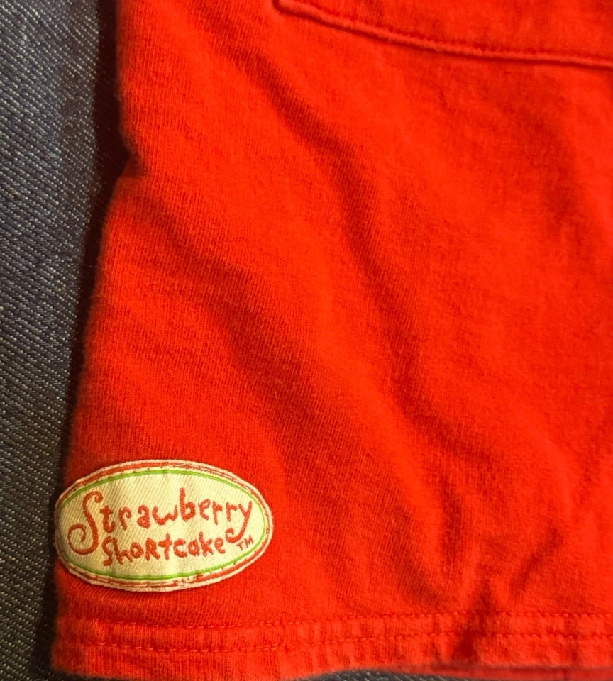 Винтажный Y2K клубника шорткейк розовый юбка шорты размер 7/8 ретро весело красный - Изображение 2 из 4