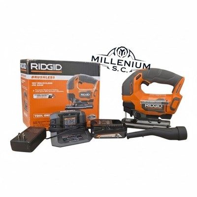 RIDGID 18V Brushless Cordless Jig Saw Kit - OPEN BOX - 2.0Ah Battery & Charger