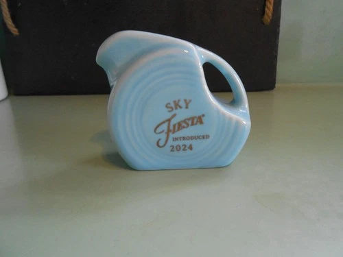 Fiesta Mini Disk Pitcher 4 3/4 oz Sky NWT Dillards 2024 56th Color Dancing Lady