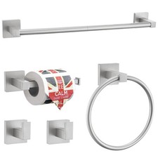5-Piece Brushed Nickel Bathroom Hardware Set, Bathroom Accessories Set with T...