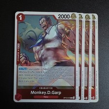 4x Monkey.D.Garp OP13-016 R - One Piece TCG English Playset Red Blue Ace