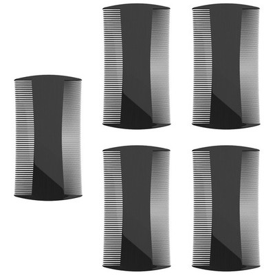 5 Pack Double-Sided Pocket Comb for Hair, Beards & Mustaches | Fine & Coarse Tee