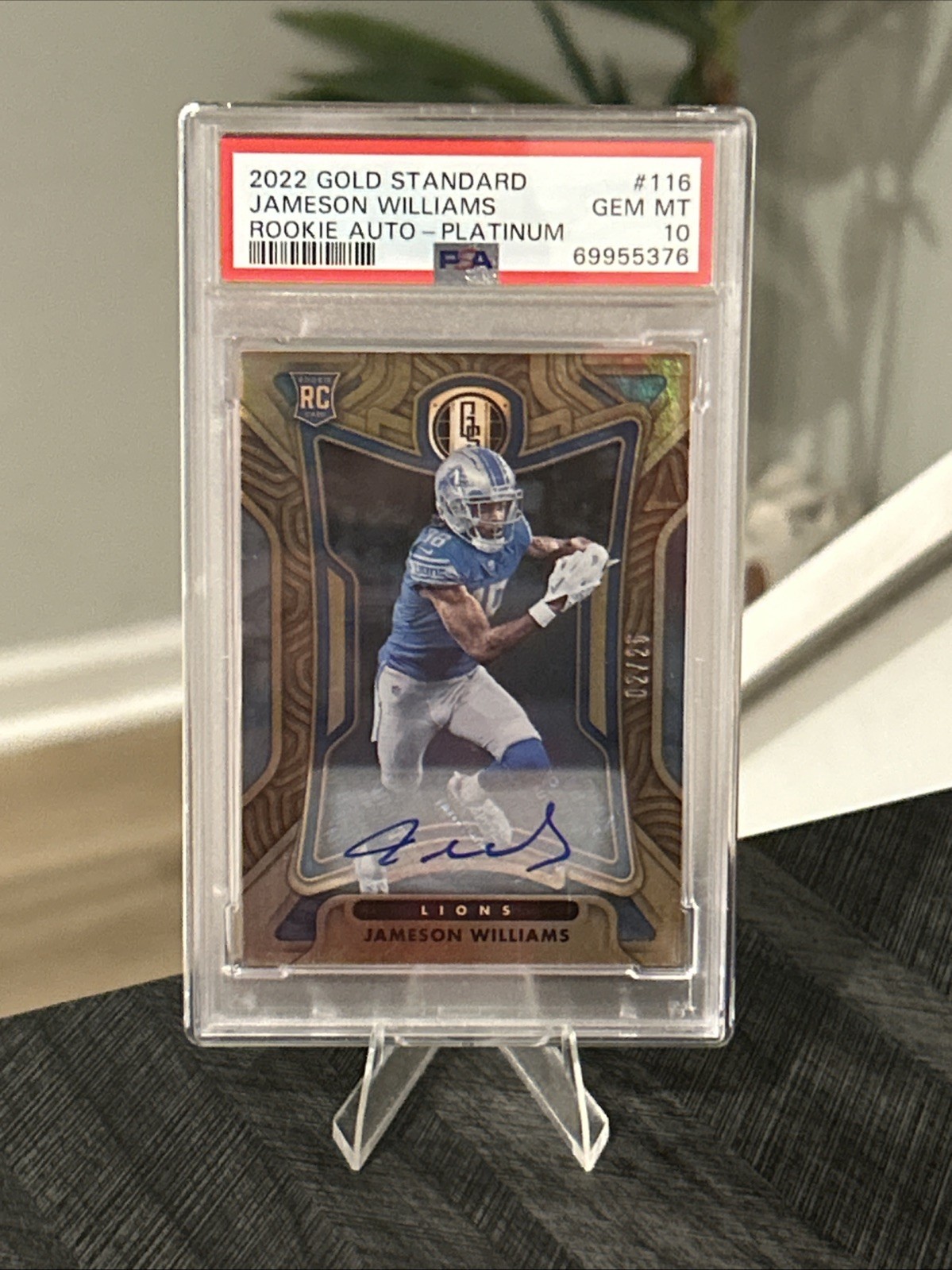 Jameson Williams Panini Gold Standard #116 Rookie Autograph