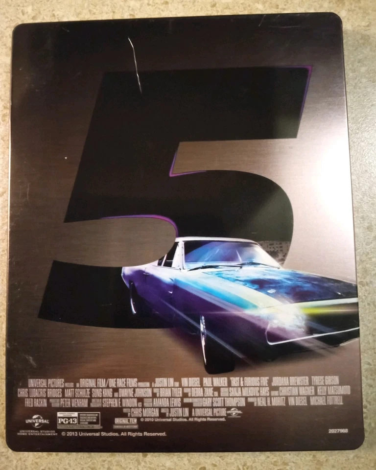 Fast Five Steelbook Blu-Ray DVD Best Buy Exclusive Rare OOP Fast And Furious. Foto 4 de 4