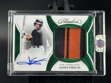 2025 Panini Flawless Prospect Patch Auto Emerald /5 #PPA-TTT James Tibbs III