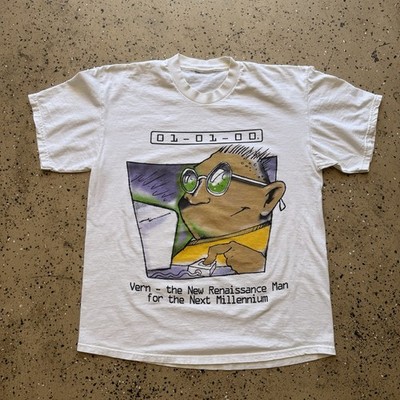 Vintage Y2K Millennium Computer Shirt Men L 01-01-00 USA Graphic Humor 90s 2000s