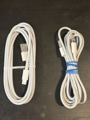 2 Pack 6FT White USB-A to Lightning Cables. Esbeecables. Open box. MFi Certified