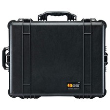 Pelican 1610 Watertight Hard Case with Dividers  Wheels - Charcoal Black