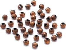 300Pcs/Lot 3Mm Antique Copper round Spacer Beads Smooth Ball End Seed Metal Bead