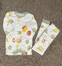 Burts Bees Kids Long Sleeve Pajama 2 Piece Set PJS 100 Organic Cotton Size 8