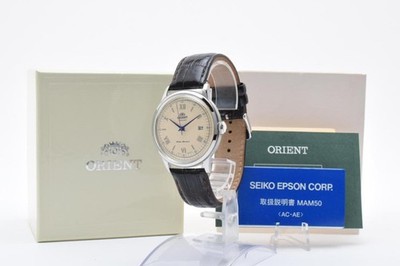 ORIENT Bambino AC00 C1 B Automatic Wristwatch Timepiece Ivory Leather Strap